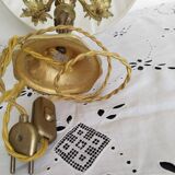 Lampe bouillotte en laiton doré style Empire 3 feux
