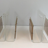 Pair of plexiglass magazine holders