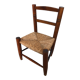 Chaise enfant assise paillée vintage