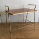 Side table gold plate vintage formica