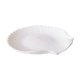 White ceramic dish shaped like 80s shells