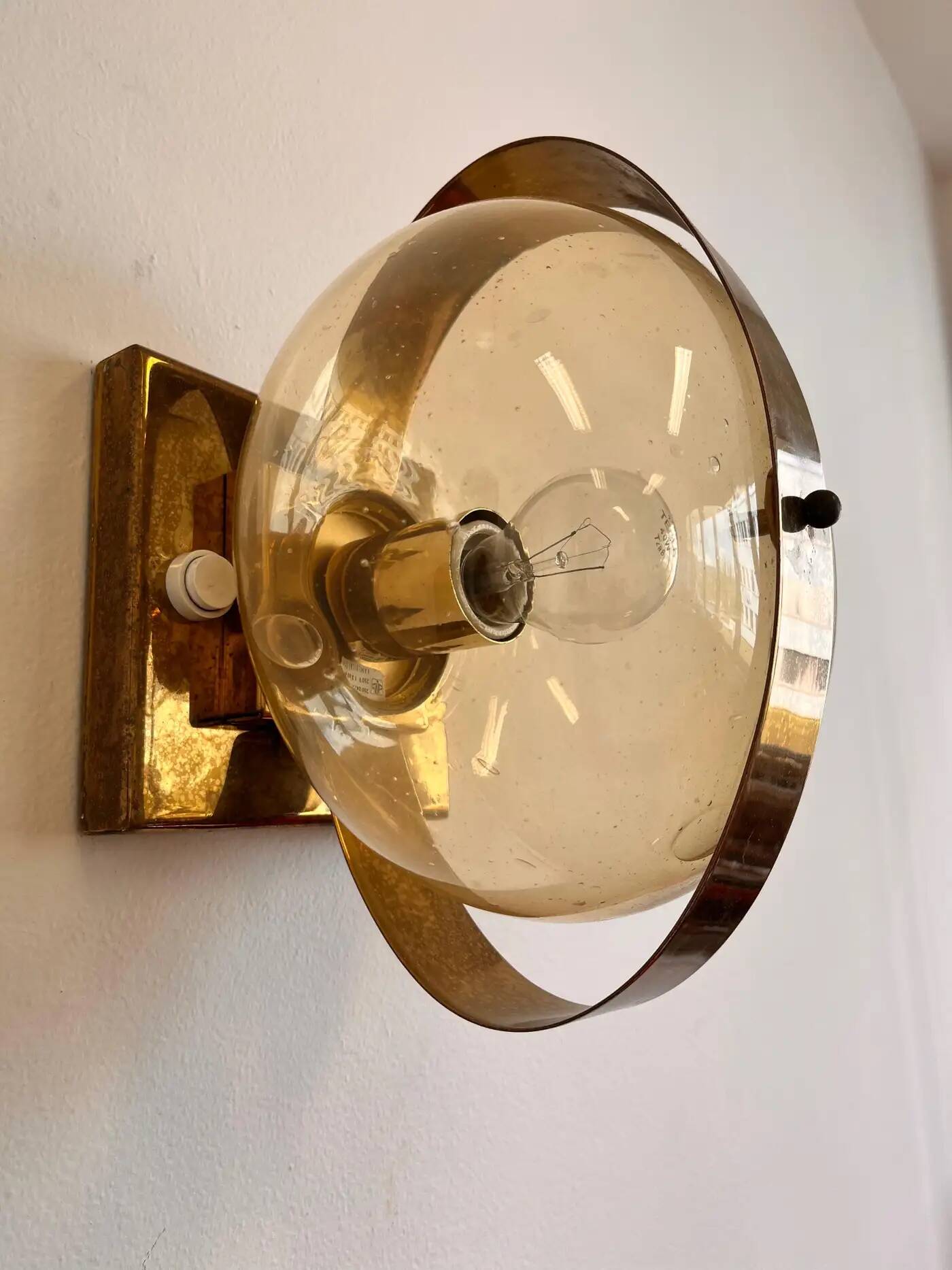 Preciosa gold wall lamp or table lamp / Kamenický Šenov, 1970s