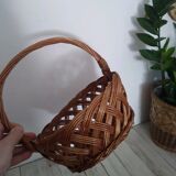 Braided basket with handle