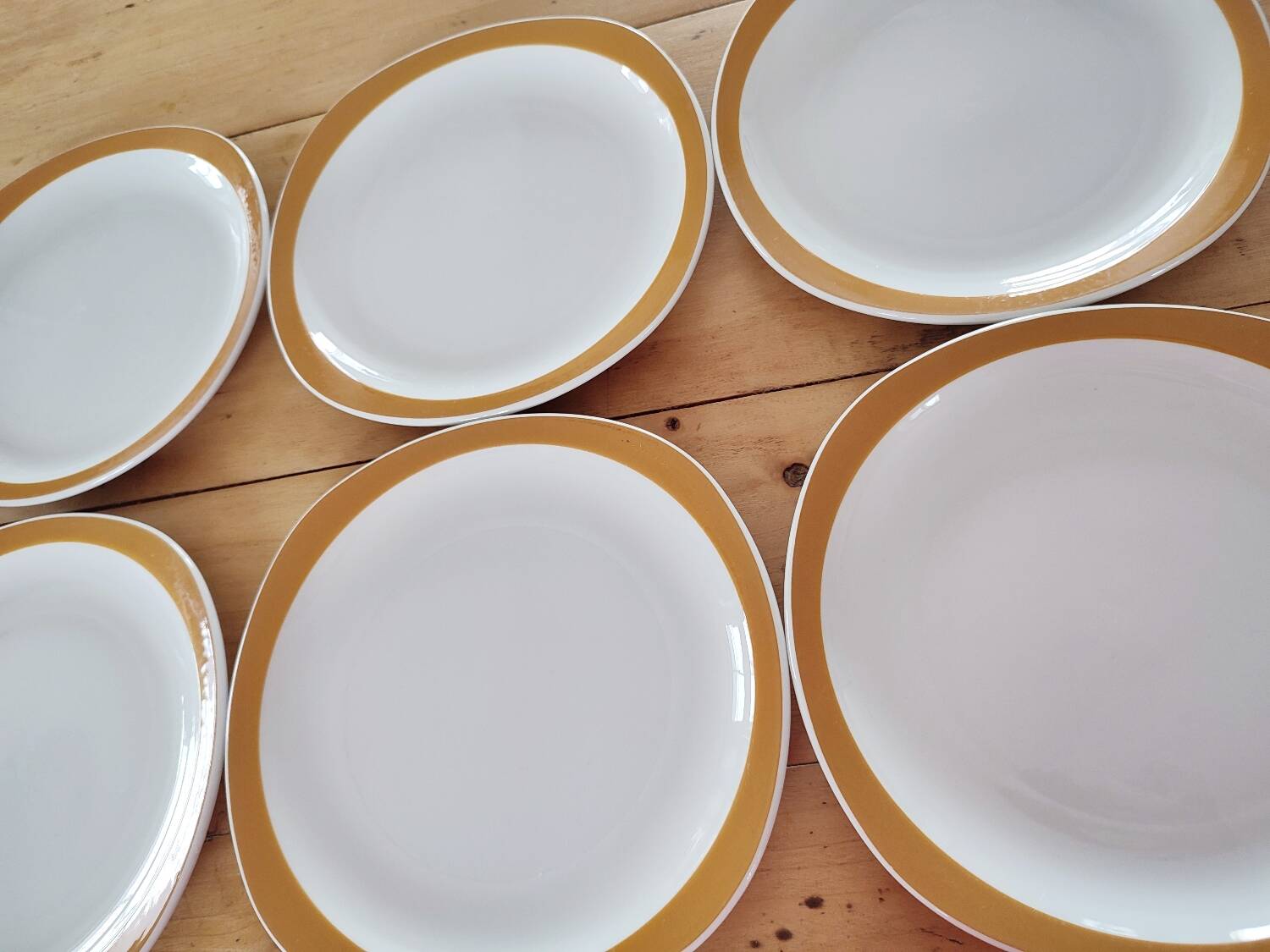 Lot de 6 assiettes porcelaine Sarreguemines