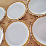 Set of 6 Sarreguemines porcelain plates