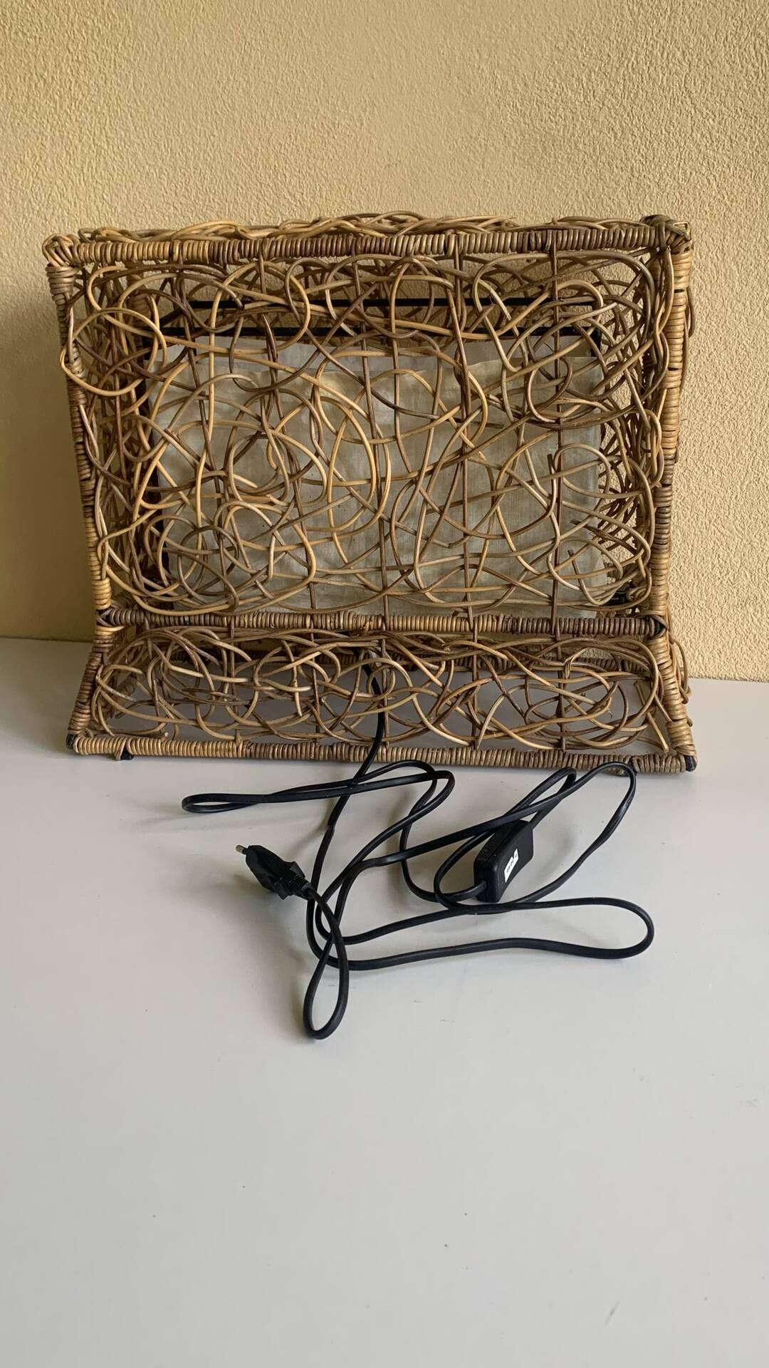 Vintage Wicker Table/ Floor Lamp