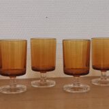 Lot 10 wine glasses Luminarc Cavalier amber