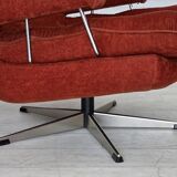 1970s, Swedish swivel armchair by Ulferts Sweden, furniture velour.