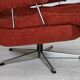 Fauteuil pivotant suédois des années 1970 par Ulferts Sweden, velours de mobilier.