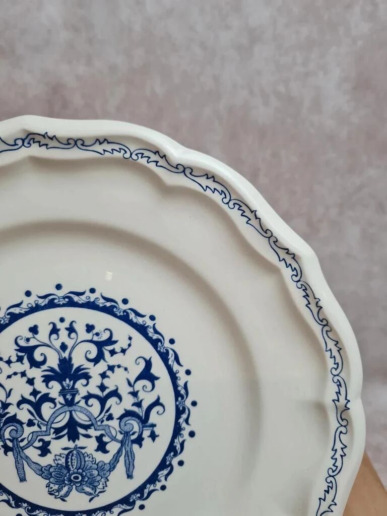 Flat plate Gien model Rouen blue – classic decor
