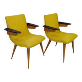 Vintage Scandinavian Armchair Design Duo