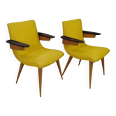 Vintage Scandinavian Armchair Design Duo