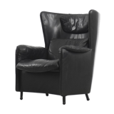 Fauteuil à oreilles en cuir DS-23 de Franz Josef Schulte pour De Sede, 1980