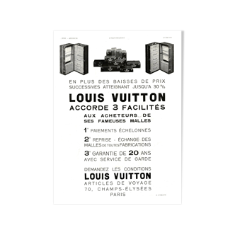 Affiche vintage années 30 Louis Vuitton 30x40cm sans cadre