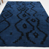Navy Blue Hemp Carpet Rug,293x219Cm