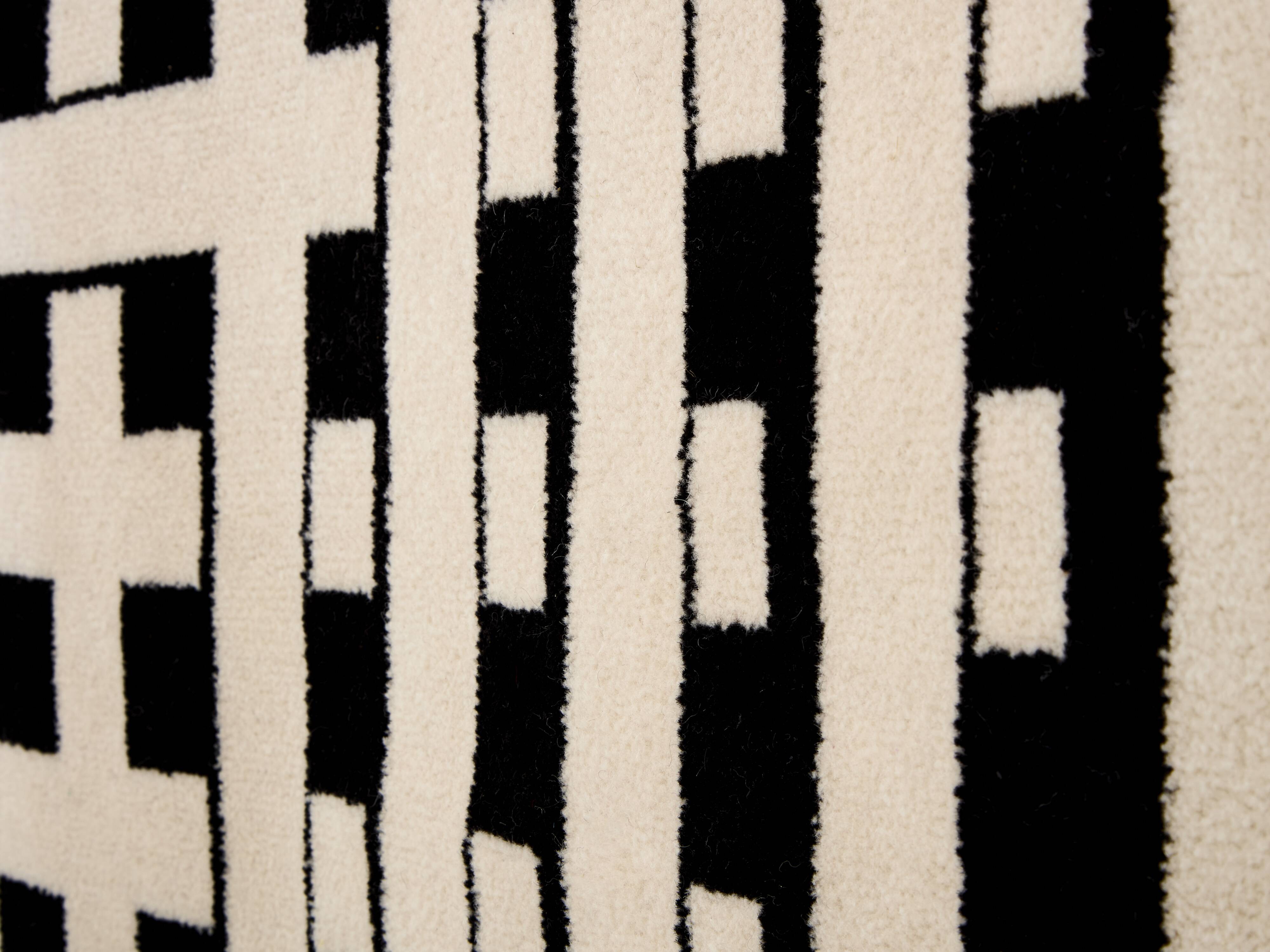 Marcello Morandini carpet kinetic art tufted wool 1989