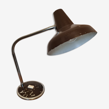 Lampe de bureau marron vintage