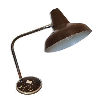 Lampe de bureau marron vintage