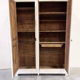 Antique white-painted wardrobe – 3 doors