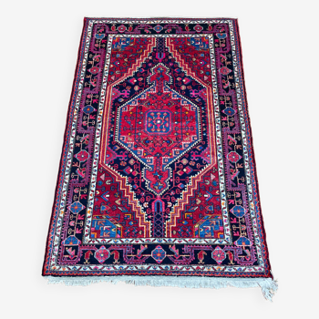 Burgundy Persian rugs pink and midnight blue
