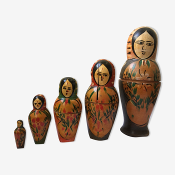 Indian-type wooden nesting dolls