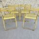 4 folding chairs in Plichaise metal from the Souvignet brand, 60s