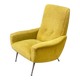 Fauteuil italien jaune moutarde style Mid-Century