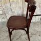 Antique bistrot chair wood curved back vintage