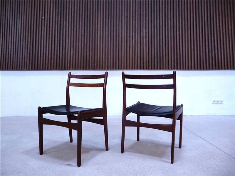 Chaises de salle à manger modernes danoises modèle Eva en teck de Frem Røjle, ensemble de 6.