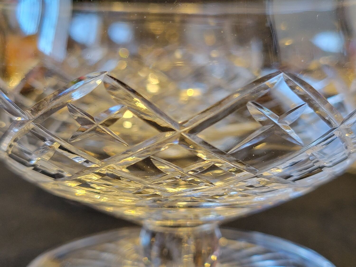 6 St Saint Louis champagne glasses Florian model in cut crystal 539
