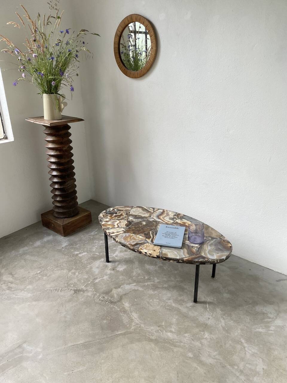 1950s Madagascar aragonite coffee table