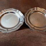 Lot de 2 plats ronds inox