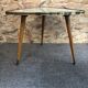 Old coffee table mediator wood & resin compass feet 70s vintage
