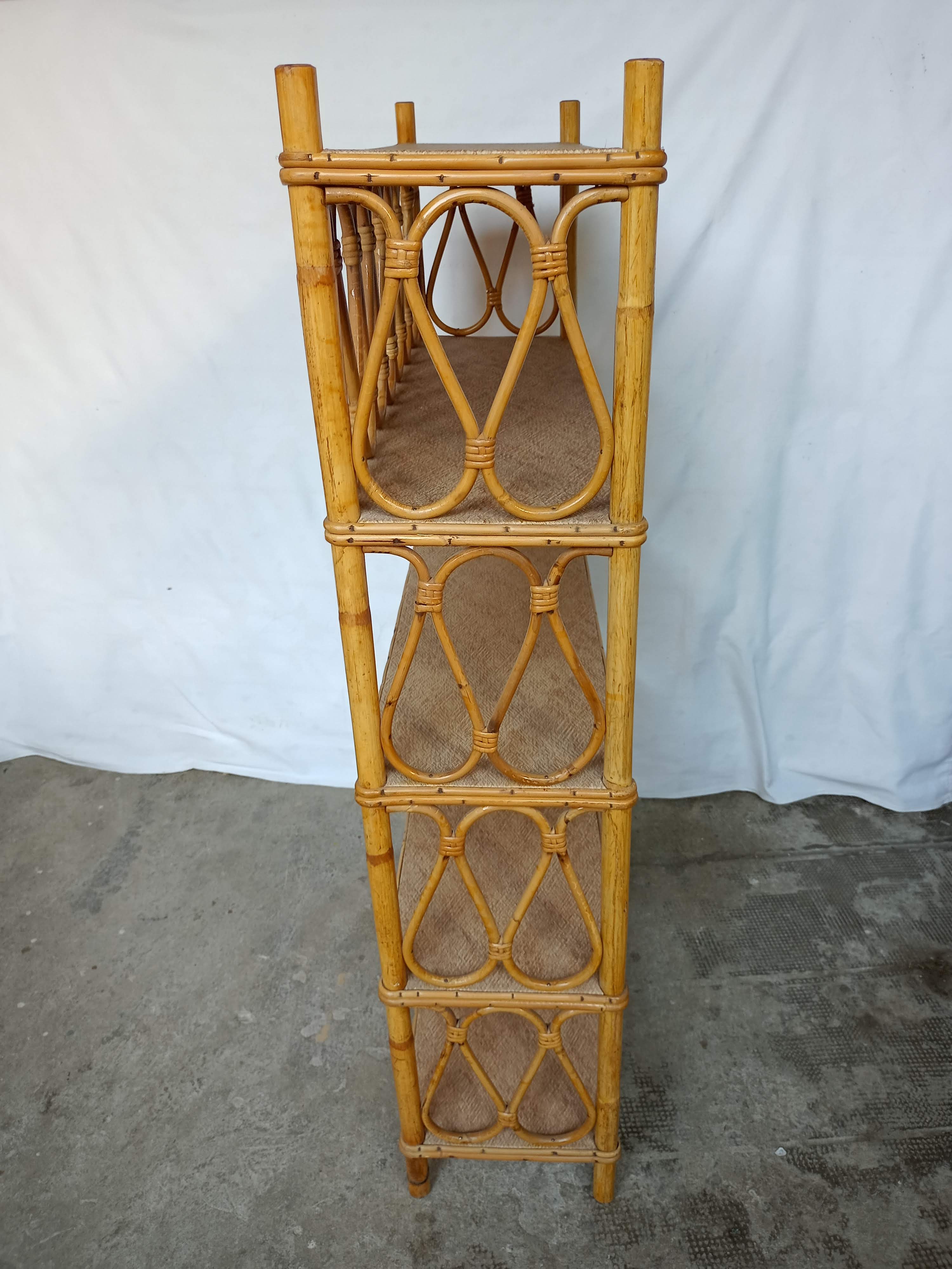 Vintage rattan shelf