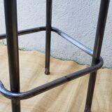 High wood and metal stool