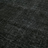 Hand-knotted persian overdyed 1970s 291 cm x 400 cm black wool carpet