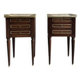Pair of Louis XVI mahogany bedside tables