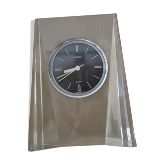 Horloge de table plexiglass et métal