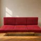 Czechoslovak mid-century sofa by Interiér Praha, 1960s – red bouclé