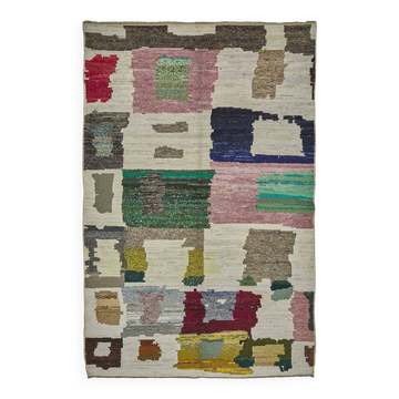 Tapis boho recyclé turc fait main 202 cm x 316 cm