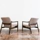 Kvadrat Customizable Pair Of Restored Mid Century Armchairs, 1960's