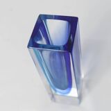 Sommerso Murano blue vase 1960