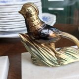 Marble and zinc art bookends - Pheasants