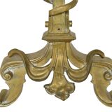 Pair of gilded bronze andirons decorated with serpents.