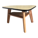 Modernist free-form tripod coffee table 2 trays - 1950