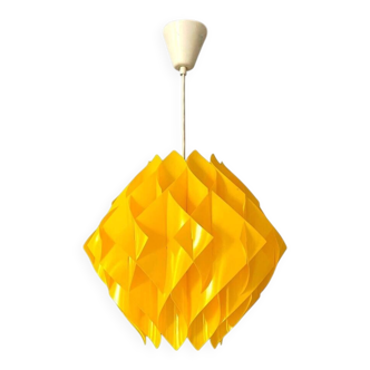 Suspension jaune de style mid-century modern