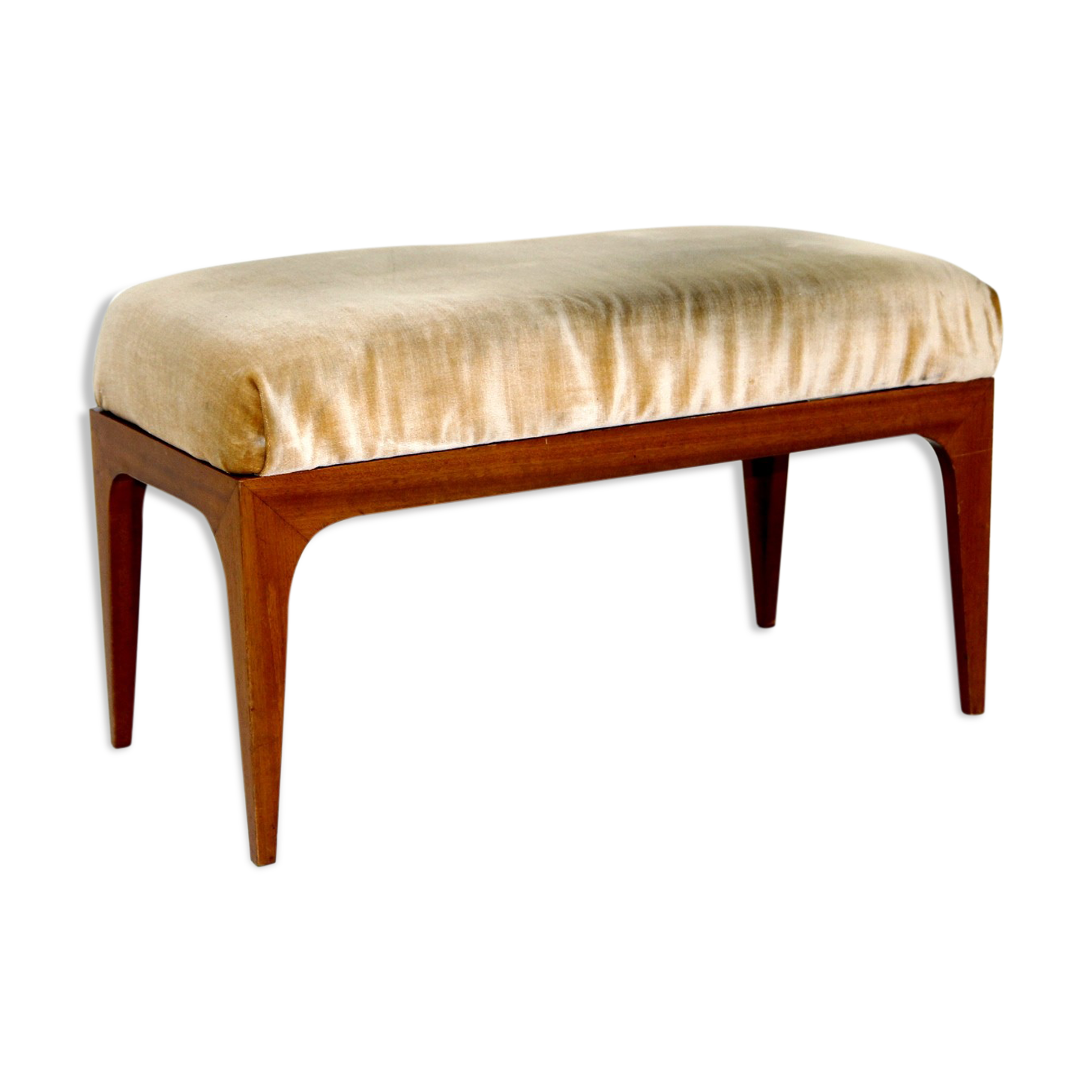 Mahogany "footrest" stool, Sweden, 1950