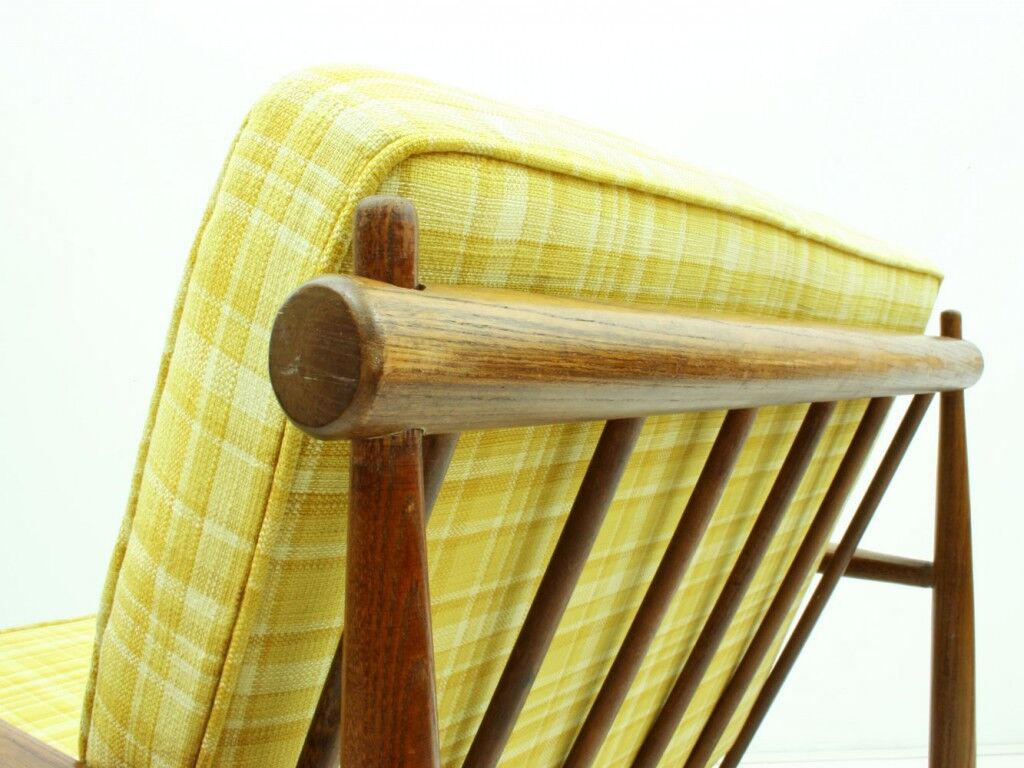 American ash wood easy chair, 1950s