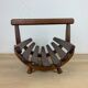 Brutalist wooden Scandinavian fruit basket