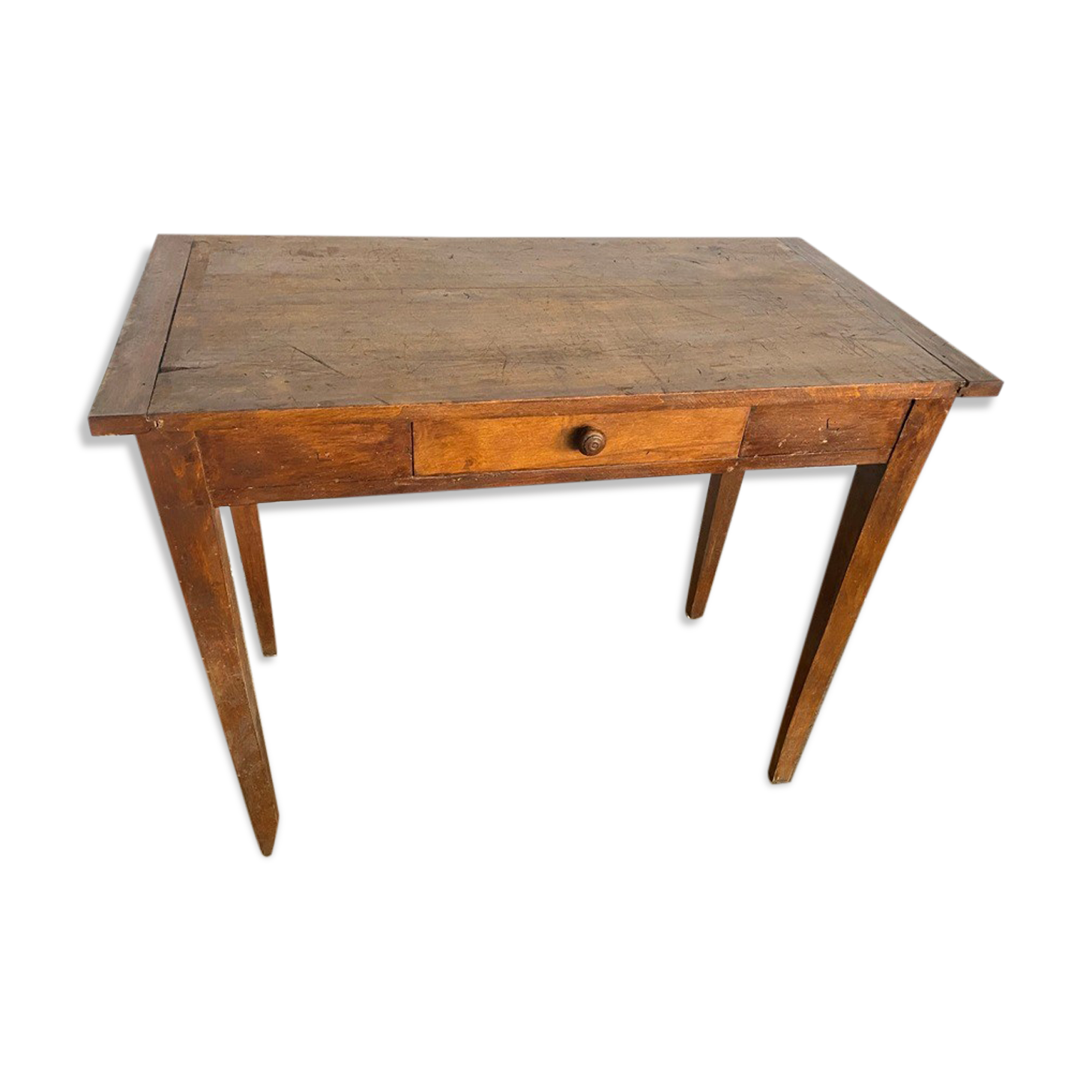 Solid oak desk with 1 drawer 90x48cm